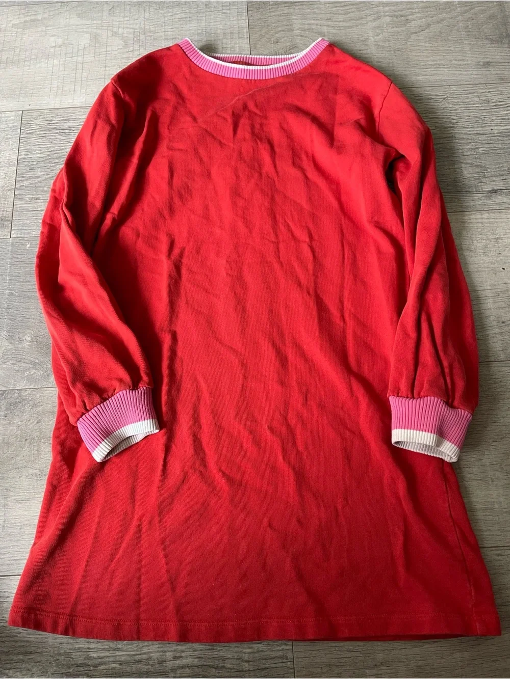 Hanna Andersson Poppy Red Fleece Dress
